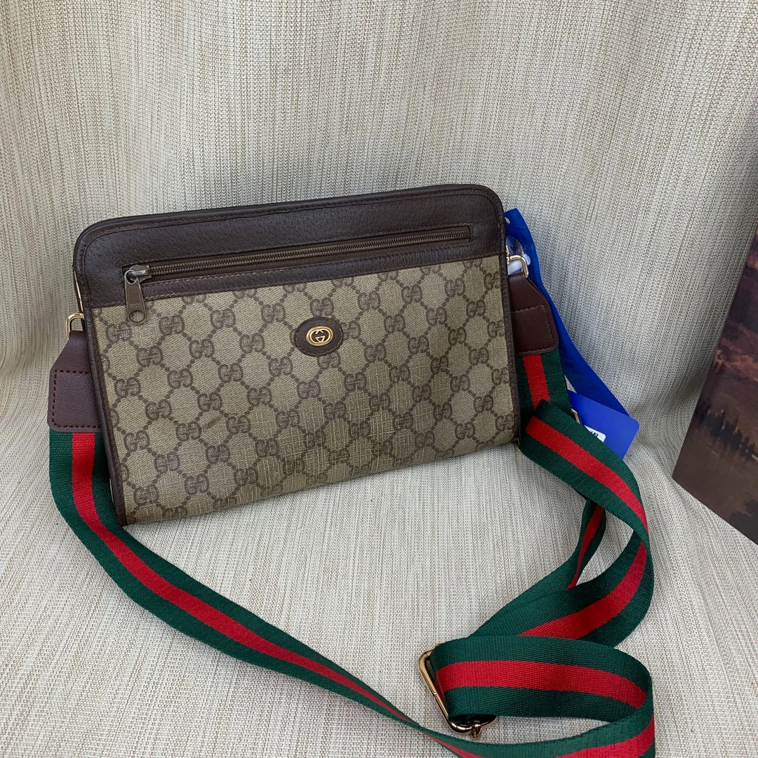 95新 GUCCI/古驰 老花单肩包/EE08418002/8002/瑕