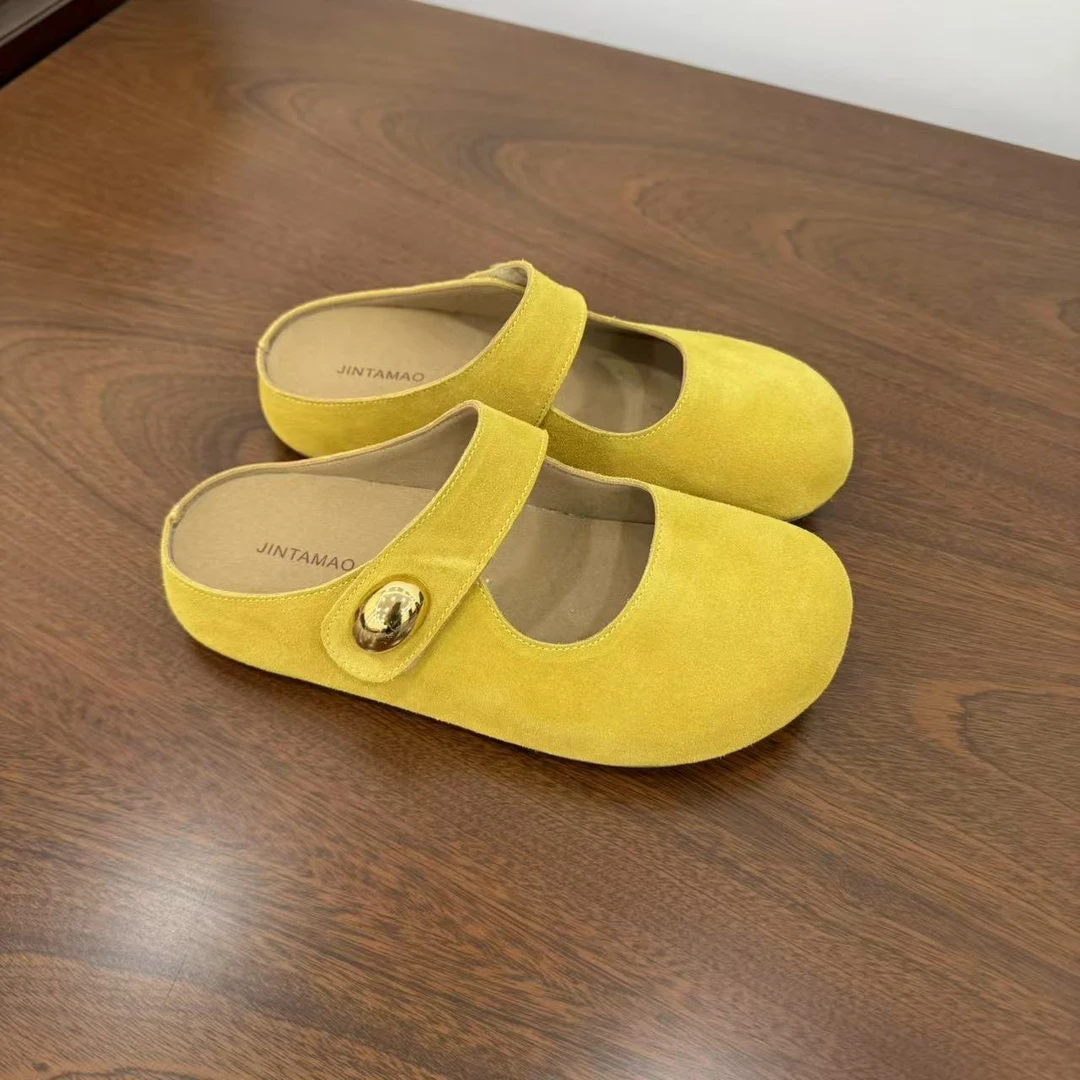 【NO退换】小金豆百搭时尚一脚蹬懒人玛丽珍拖鞋ST6883