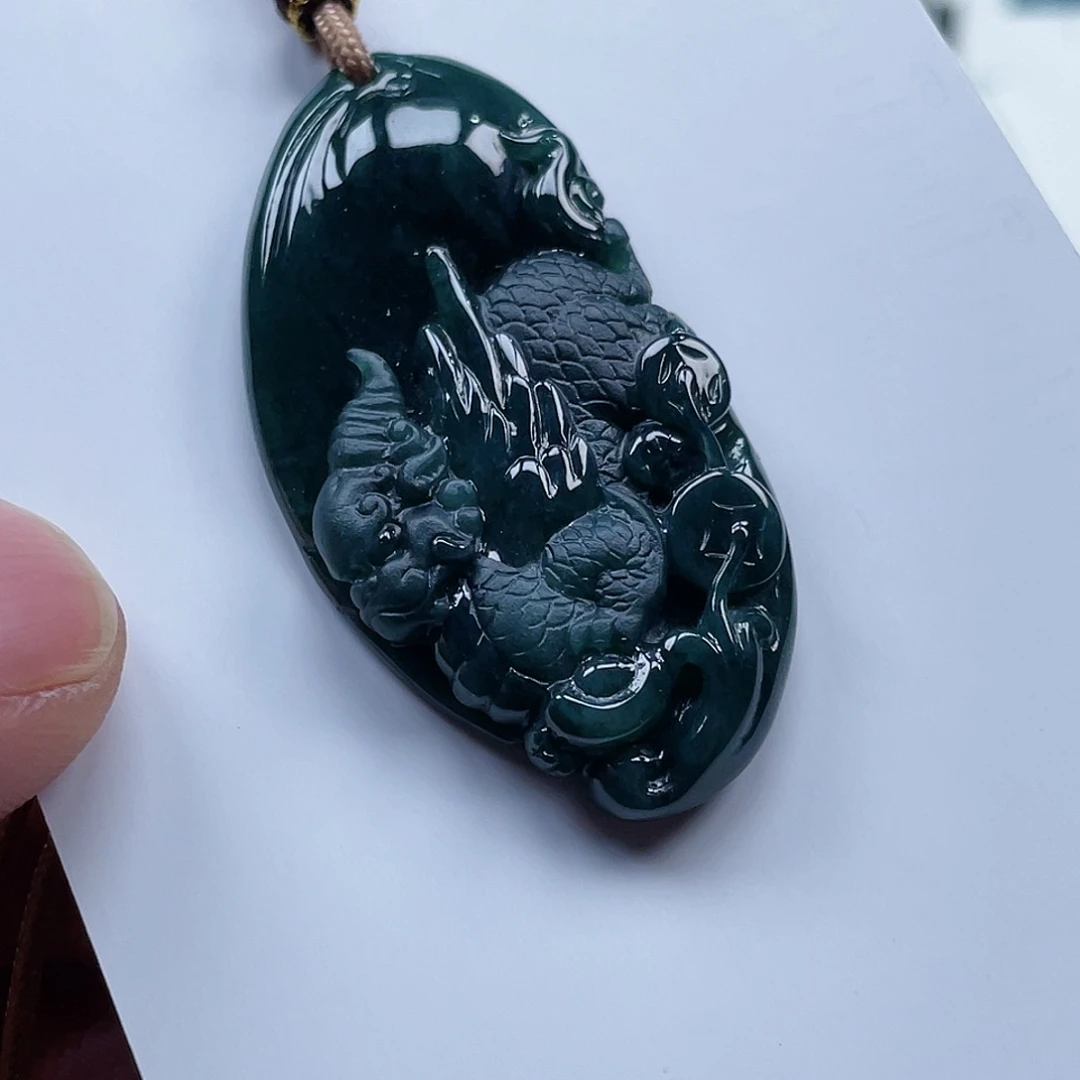 翡翠颈饰未镶嵌缅甸天然A货翡翠