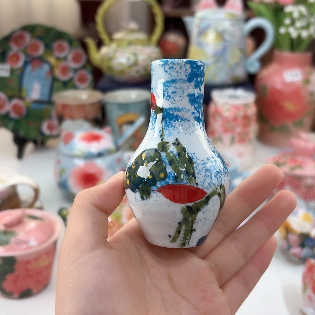 景德镇手绘高温釉下彩陶瓷茶具