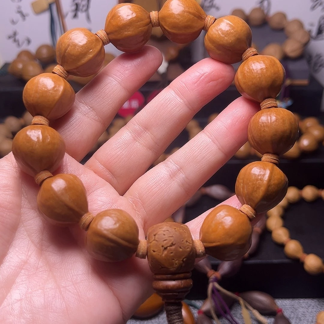 ❥***喜橄榄核手串梅林蜜桃臀19.5*20