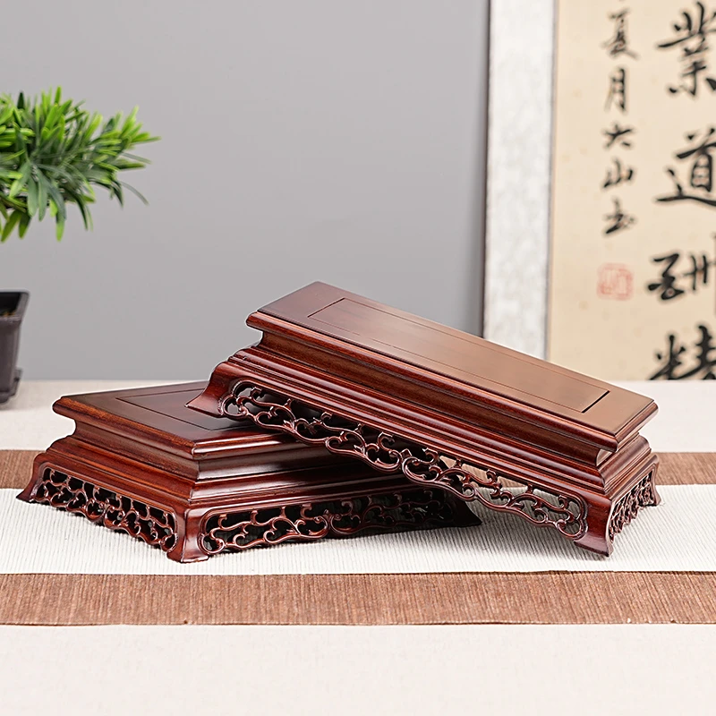 实木古董文玩奇石头玉器茶壶花瓶盆景摆件工艺品木雕底座托架