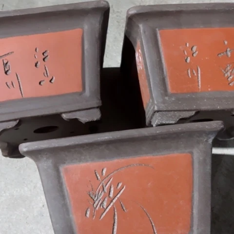 紫砂花盆100-3。25.5-17.5