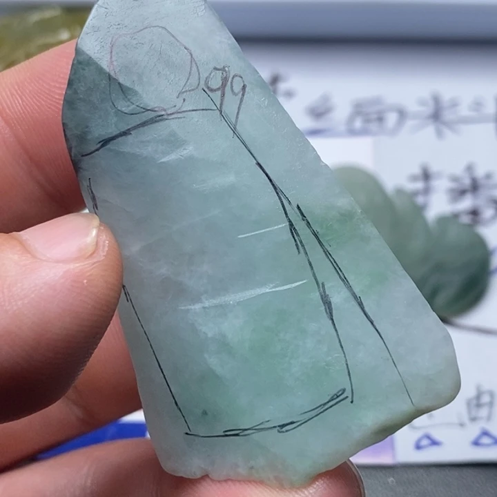馋***鹅定制翡翠未镶嵌包工