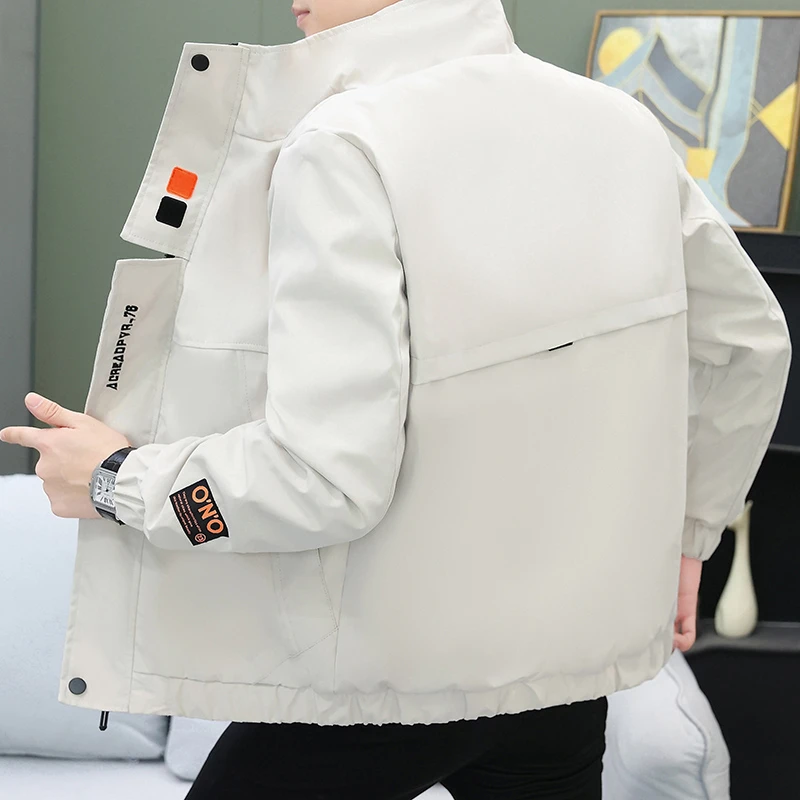 高质量外套男款春秋季新款高端立领潮流短款休闲男士夹克外套外套