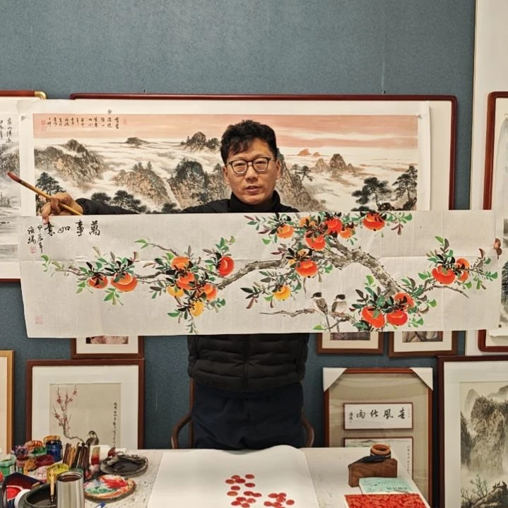 国画贾海瑞老师现场定制