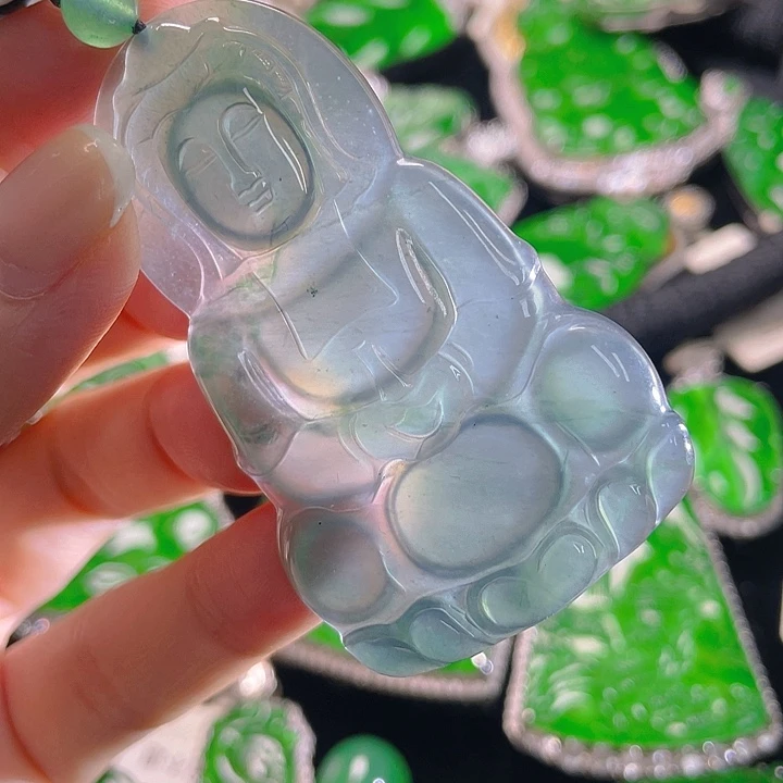 翡翠未镶嵌颈饰34，