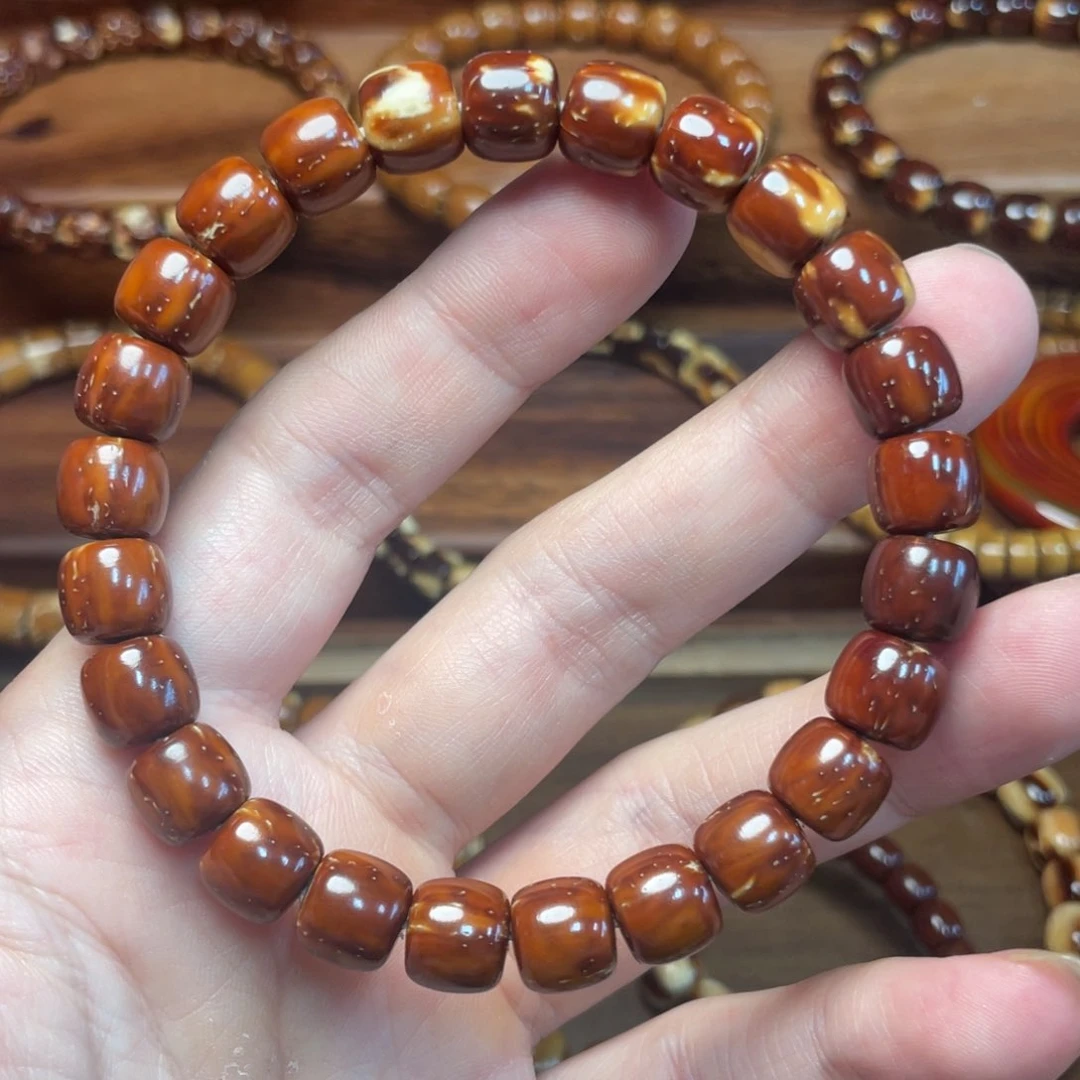 紫金鼠吊坠实心紫金鼠手串10红皮