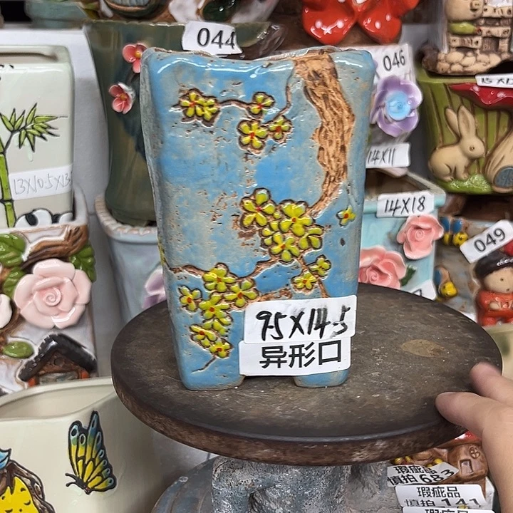 紫砂花盆粗陶材质多肉花盆