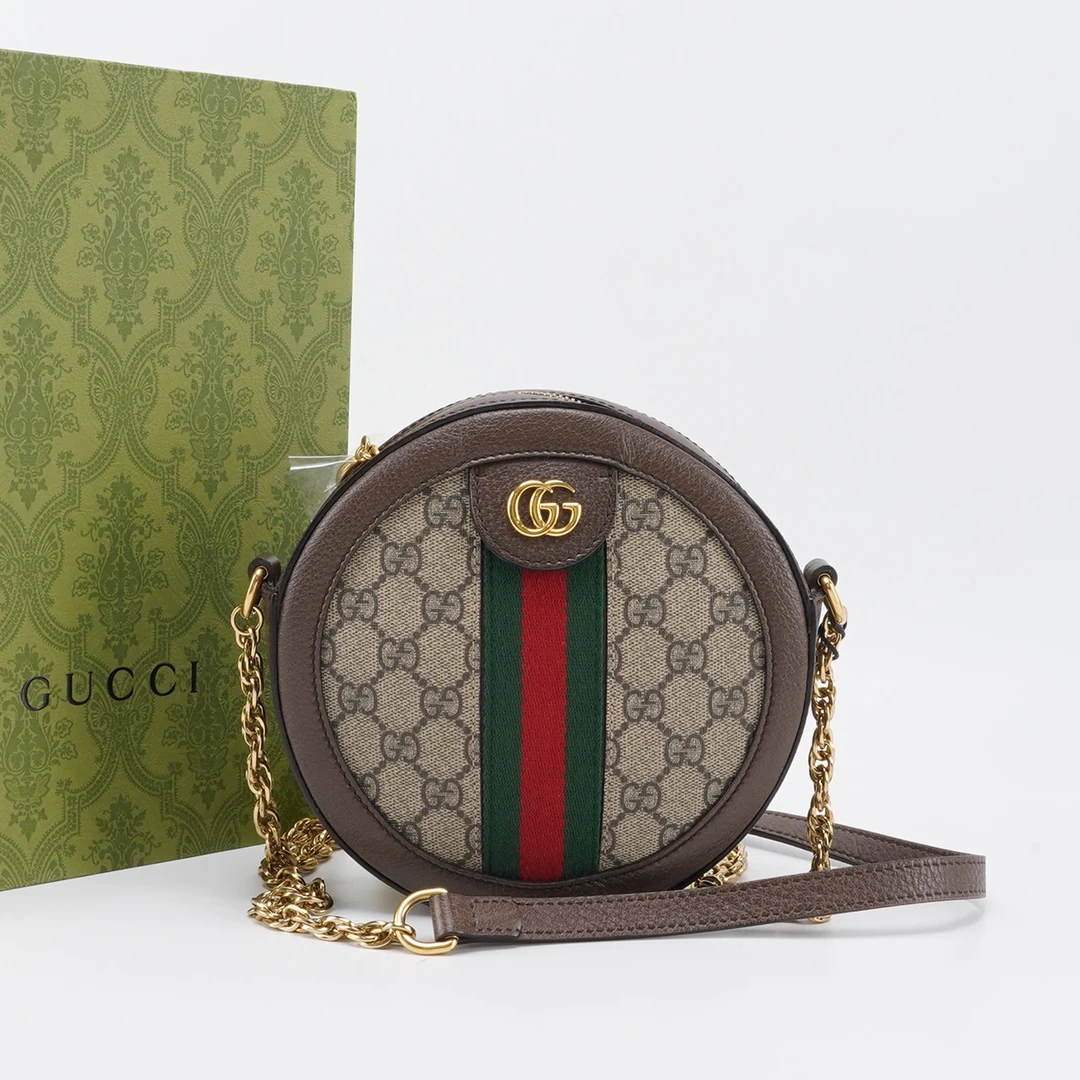 95新 GUCCI/古驰 ophidia圆饼小号包【静文】BG22004849