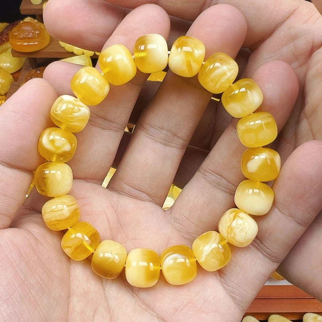 蜜蜡颈饰未镶嵌单圈13mm，24克
