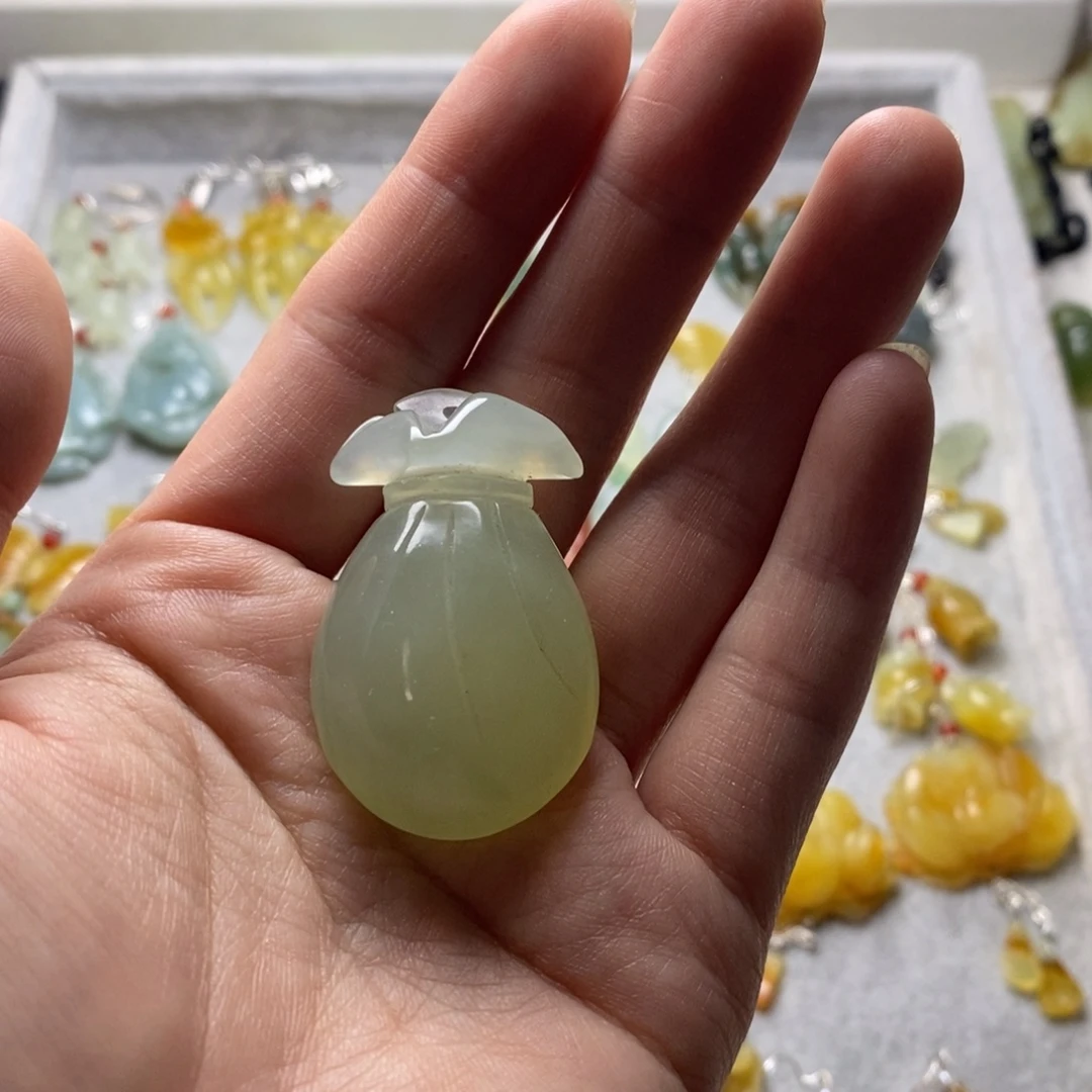 蛇纹石玉合金耳饰/颈饰