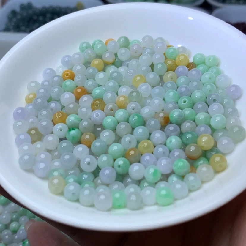 【闪购商品】未镶嵌手链翡翠卡5.2冰三彩40颗