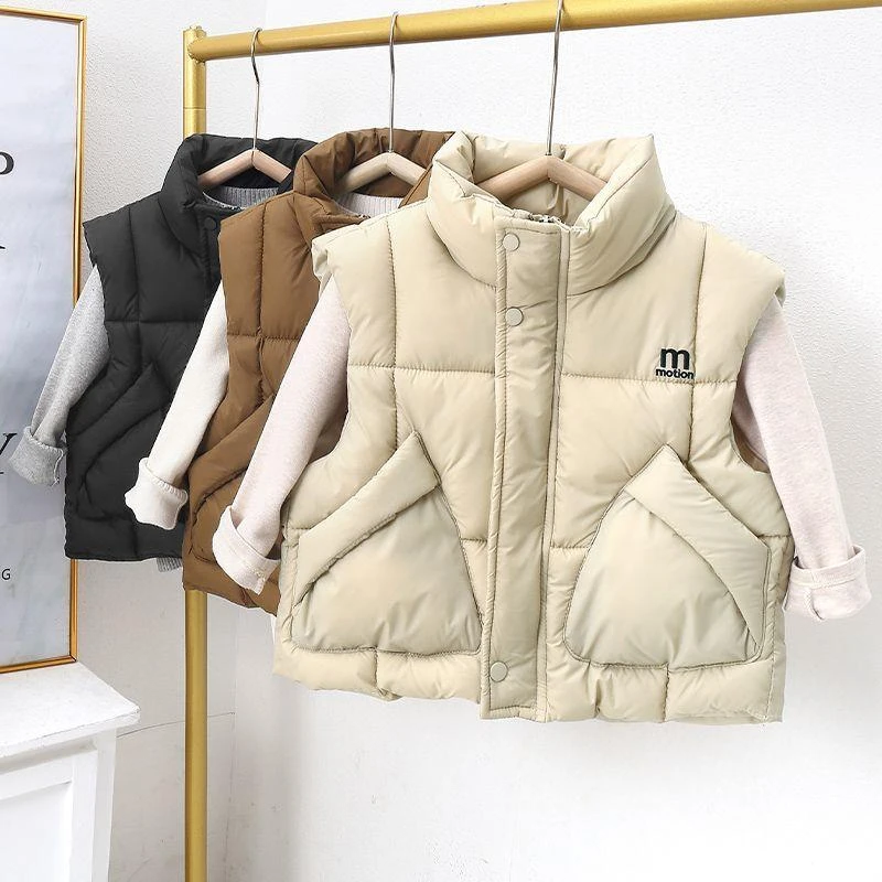 YeeHoO英氏【断码】儿童新款加厚马甲保暖背心女童男童休闲百搭立