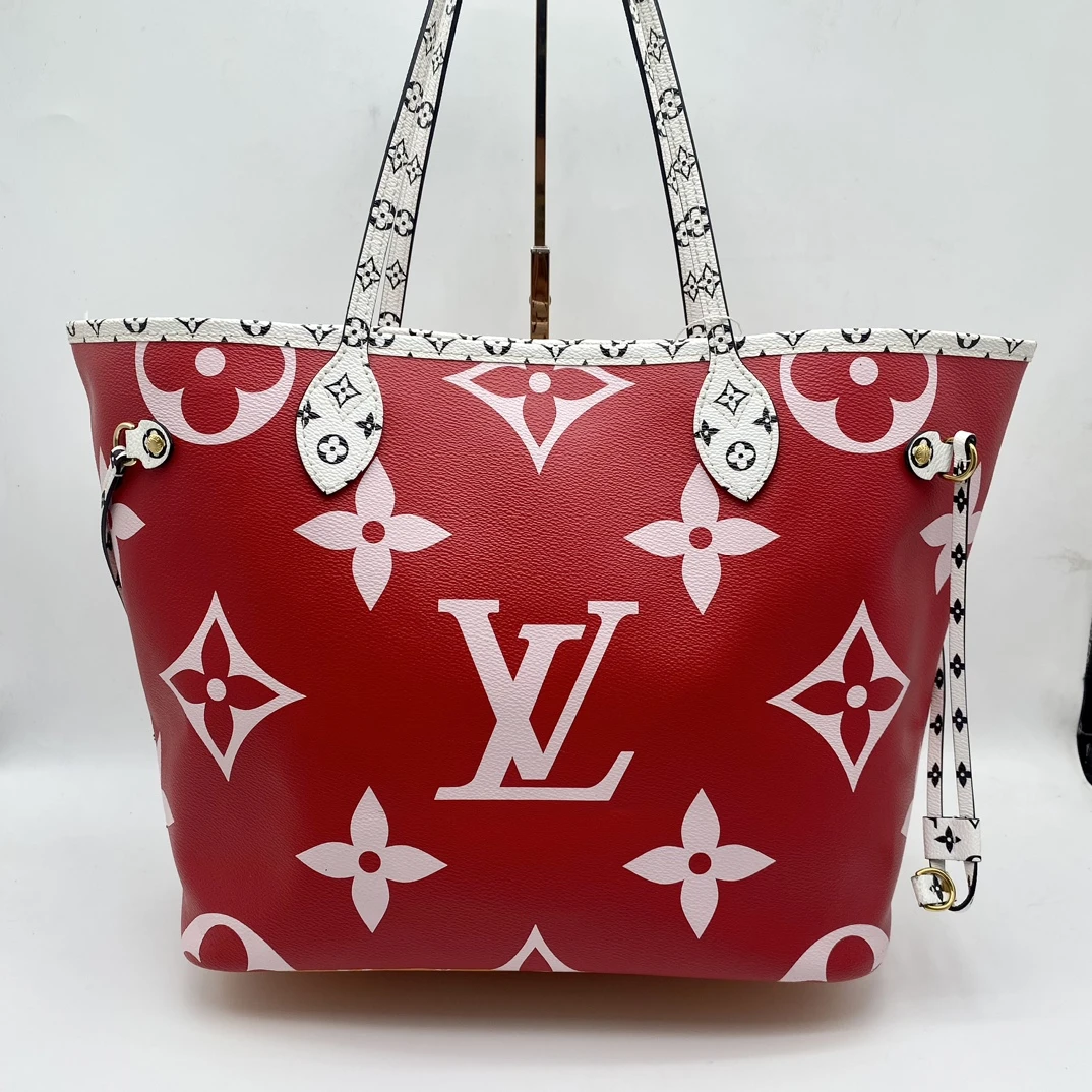 99新 LouisVuitton/路易威登 限量 四拼色 neverfull 中号 购物袋