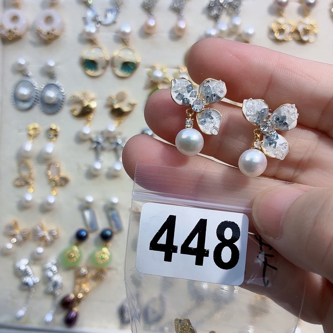 芋***薯耳饰合金淡水珍珠