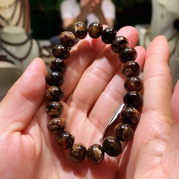 未镶嵌琥珀手串10m黑花