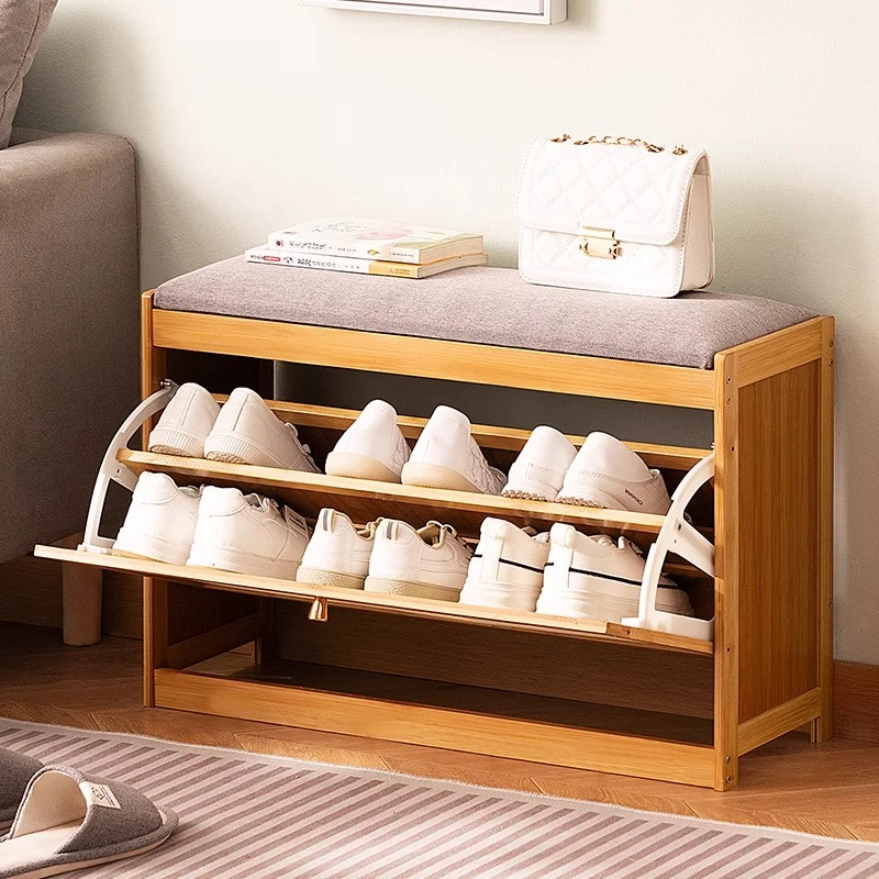 换鞋凳家用门口翻斗鞋架子入户玄关可坐式鞋柜穿鞋凳客厅家具用品