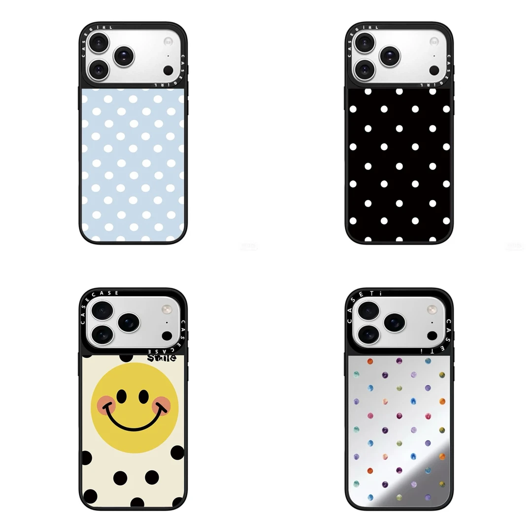 波点系列适用iPhone17promax手机防摔镜面16p/13抗震简约创意