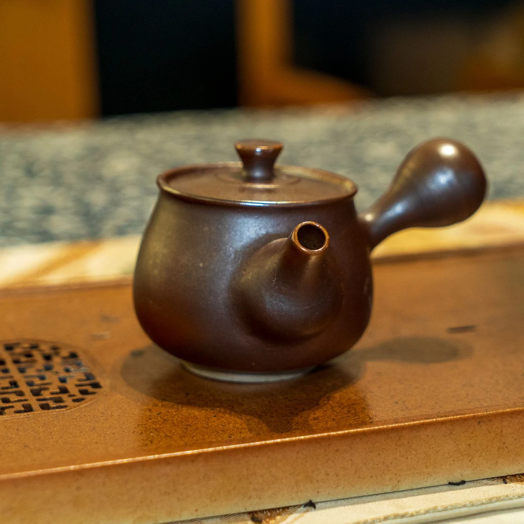 非遗柴烧 捏把壶 积渐堂手作柴烧茶器