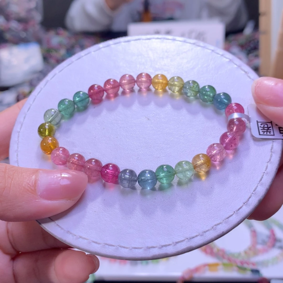 【闪购商品】未镶嵌手链碧玺6.6mm左右