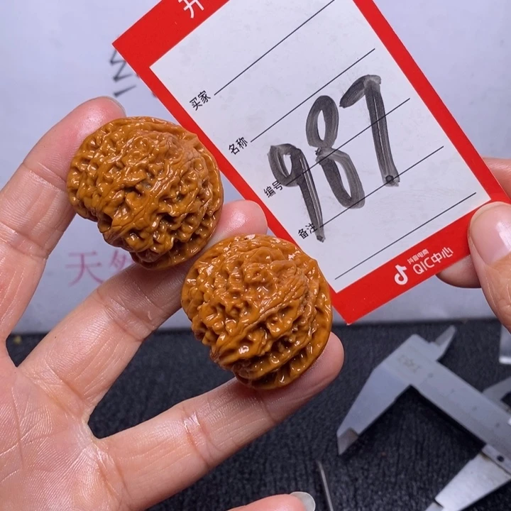 文玩核桃把件987，35苹果