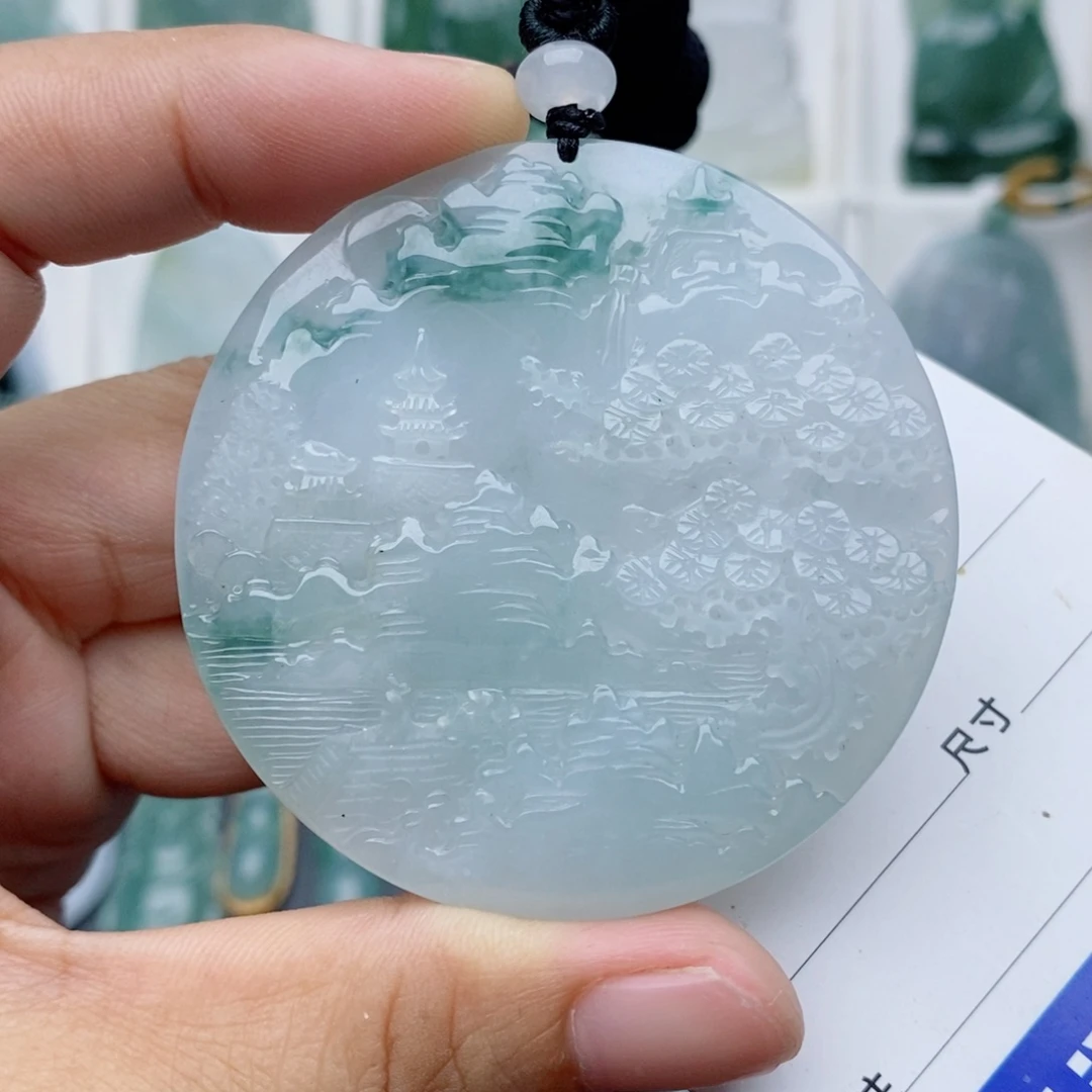 颈饰未镶嵌翡翠山水