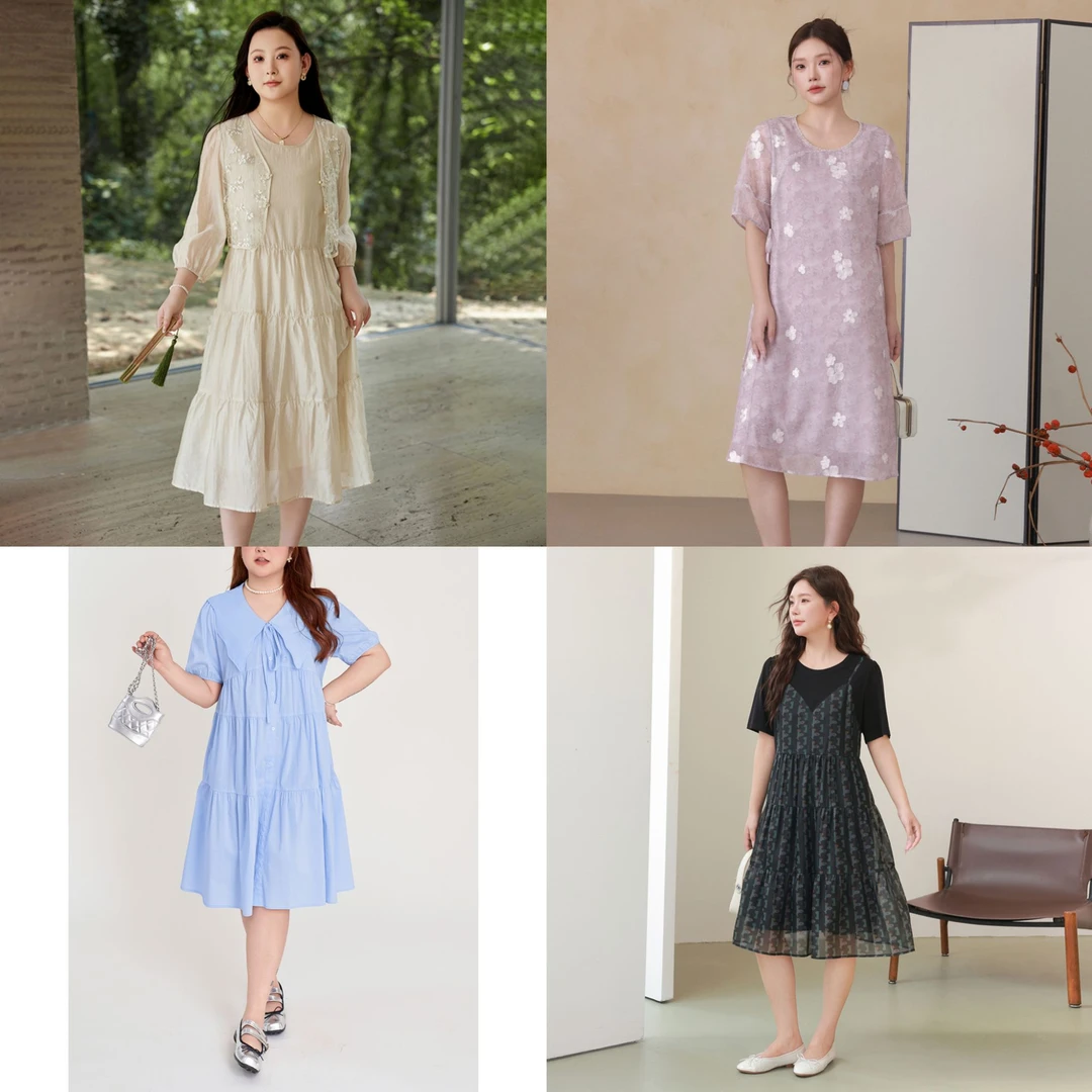 【连衣裙断码福利】MsShe大码女装夏装时尚休闲连衣裙合集M2407098