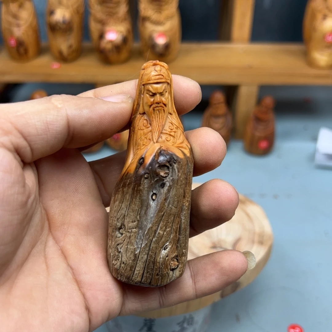 油***花木崖柏木摆件手把件