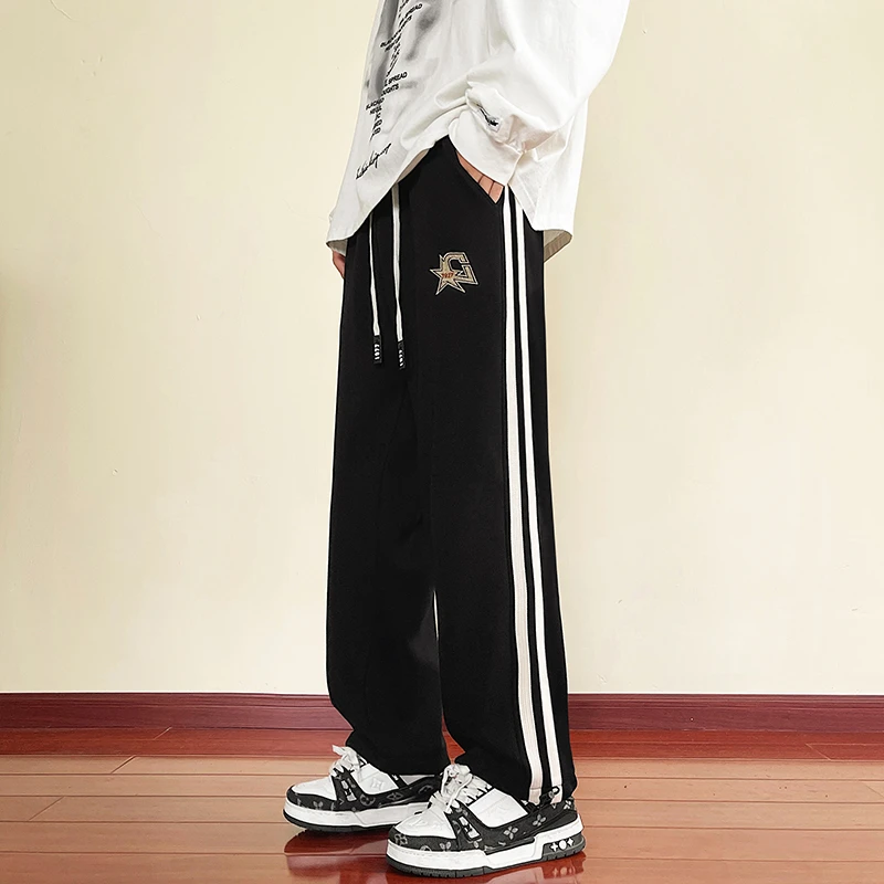 青少年运动裤男生春秋款直筒卫裤初中高中学生长裤子男春季休闲裤