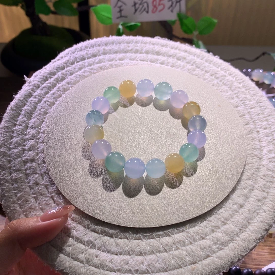 散珠翡翠天然缅a糖果马卡龙11+