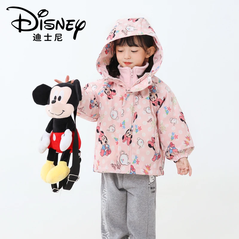 Disney/迪士尼JX儿童外套男女童春季新款保暖外套冲锋衣XMR4SU852