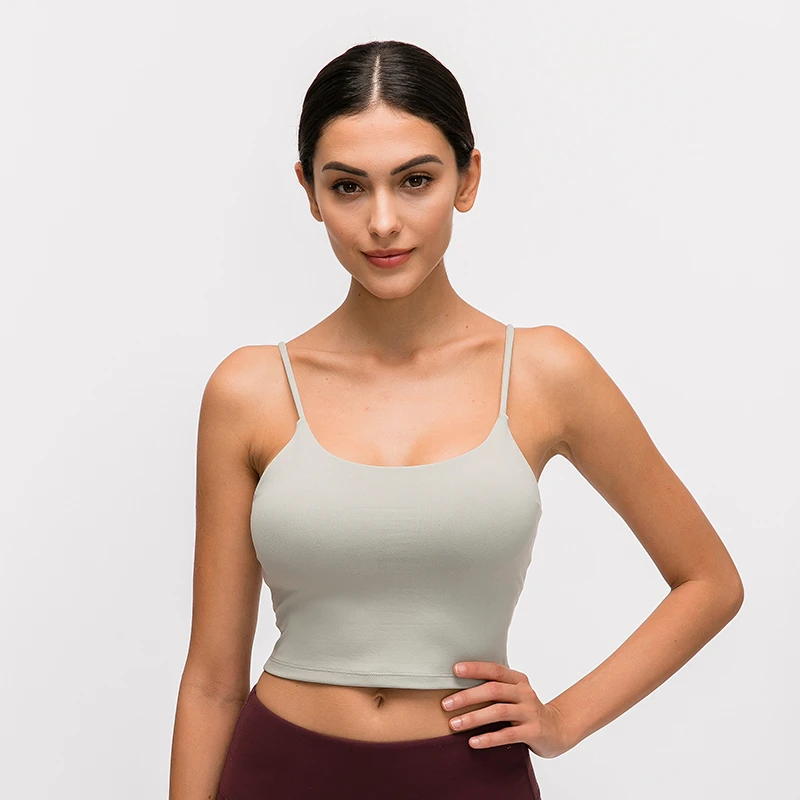 运动瑜伽背心带胸垫性感细带美背健身上衣小吊带瑜伽服127