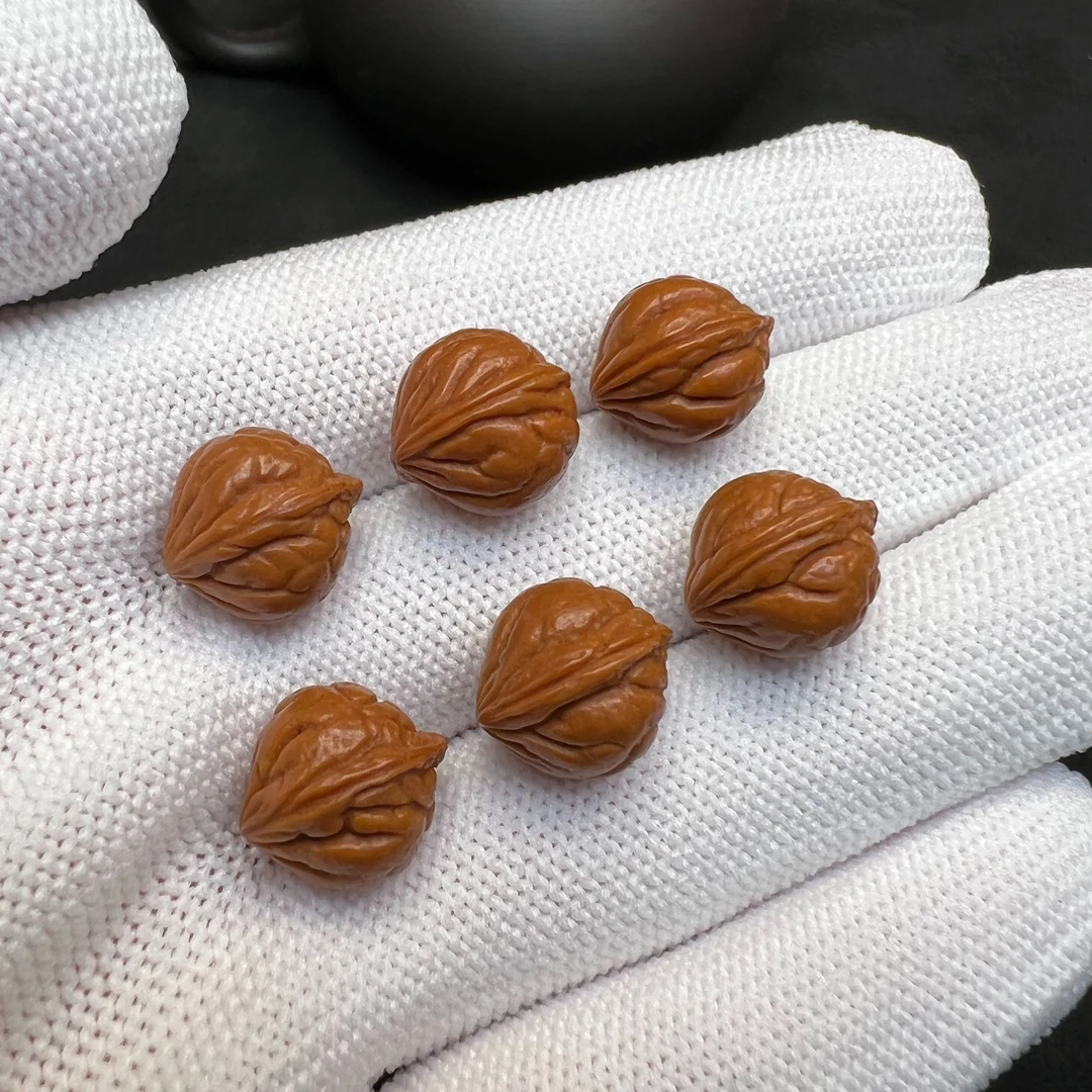 肚11mm左右秦岭龙纹桃核男士手串手持108光珠佛珠念珠雕刻玉龙脊