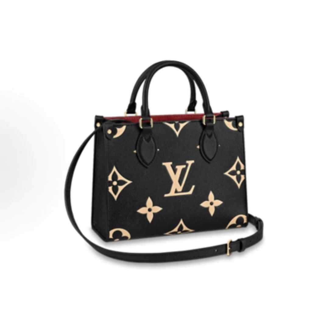 99新 LouisVuitton/路易威登 熊猫拼色onthego小号手提包24芯片款