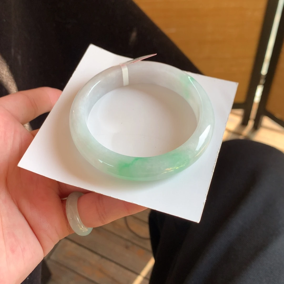 翡翠未镶嵌手镯91号58