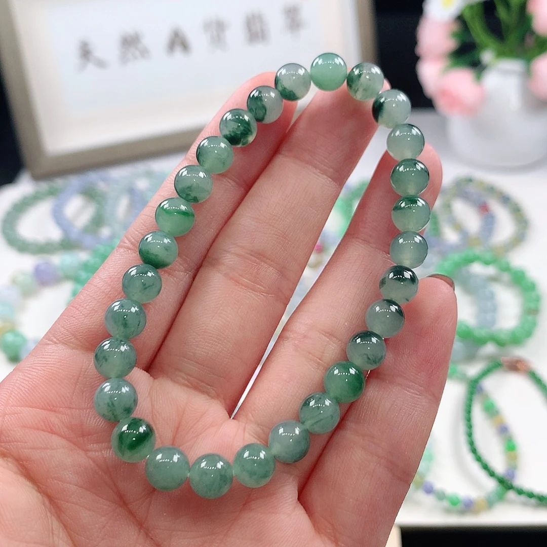 翡翠未镶嵌手链6.8mm