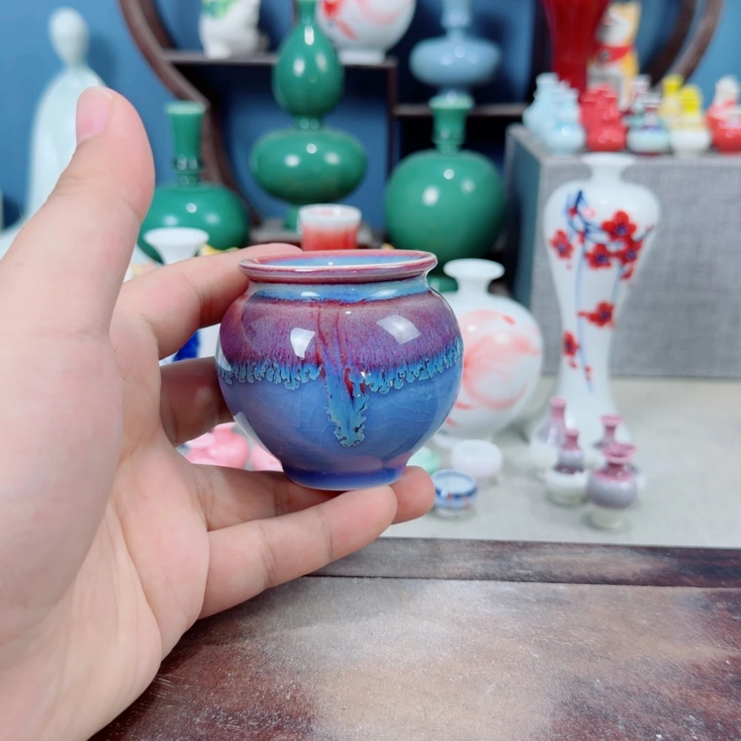 陶瓷手工小花器摆件