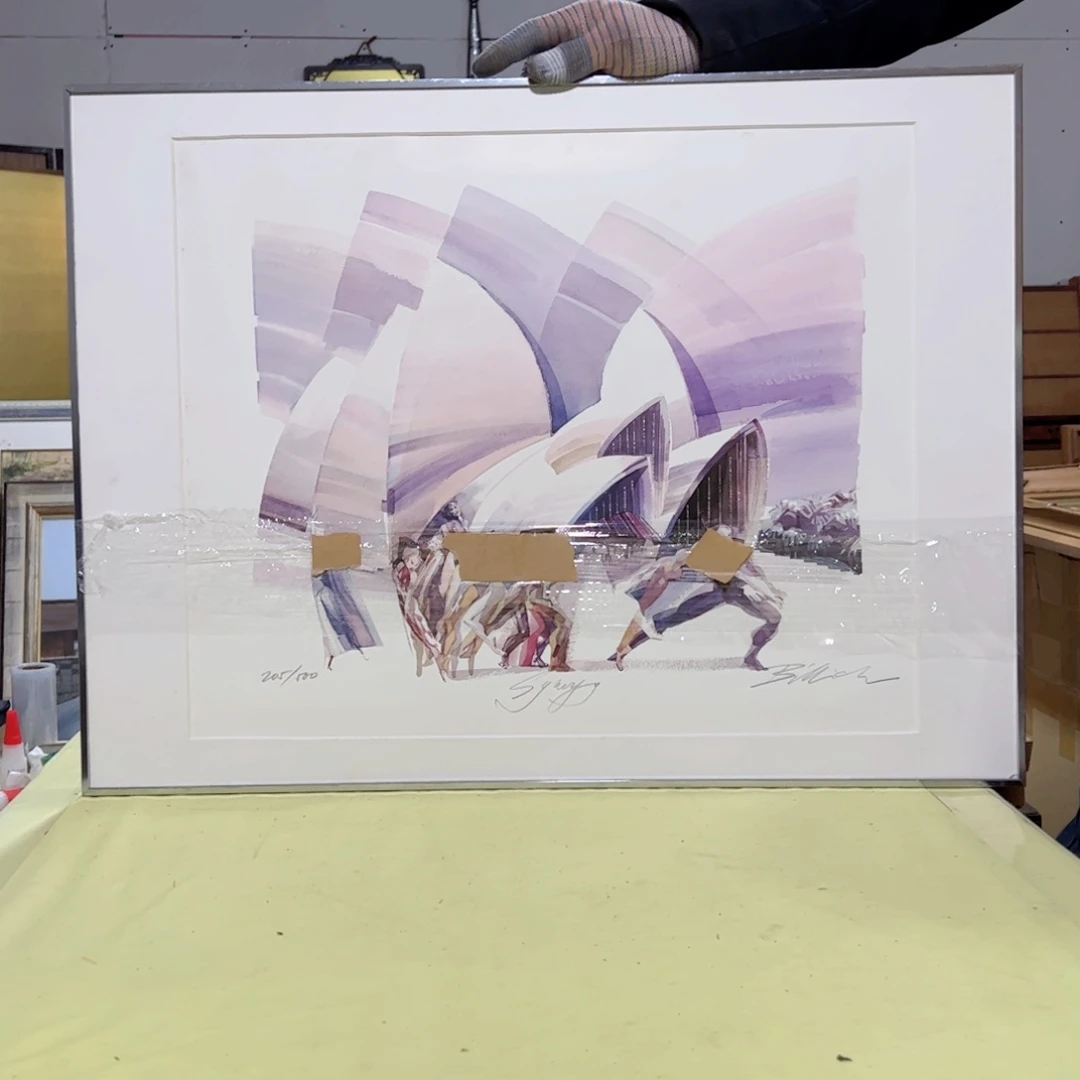 绘画流**球屏风框画茶空间设计