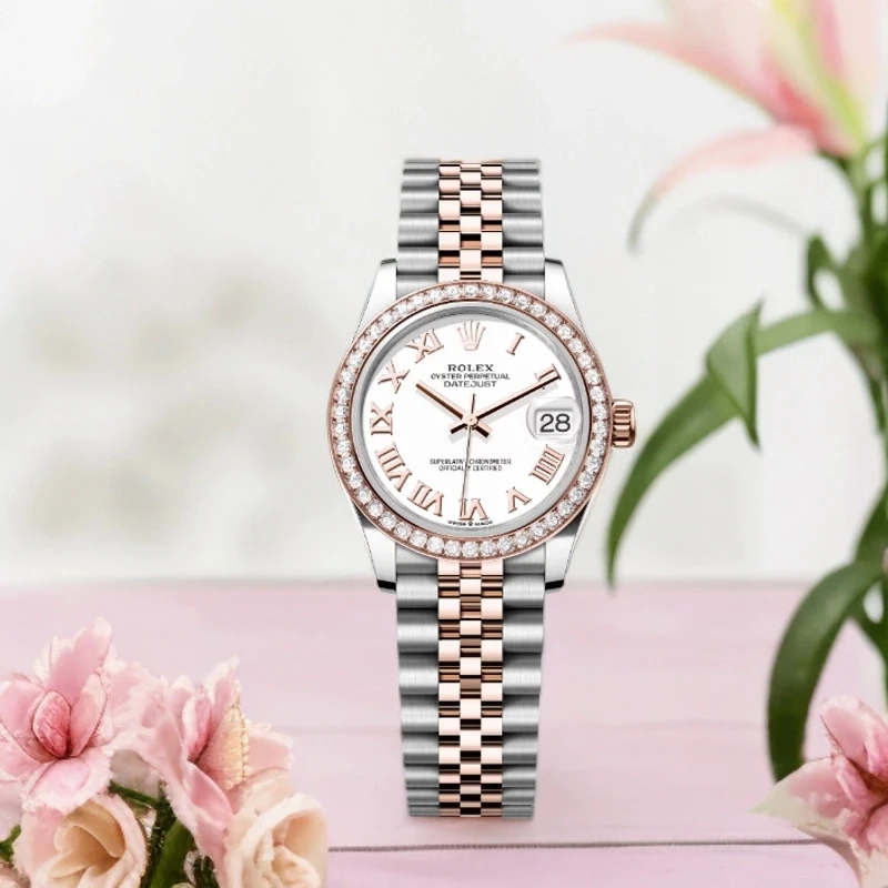 全新未使用 Rolex/劳力士 日志24年/31/278381/白盘罗马/外圈镶钻