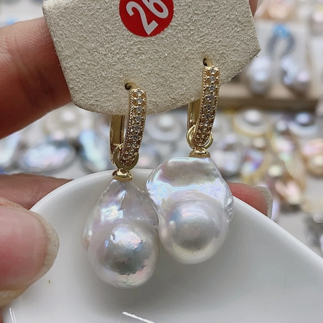 【闪购商品】淡水珍珠耳饰银S925镶嵌