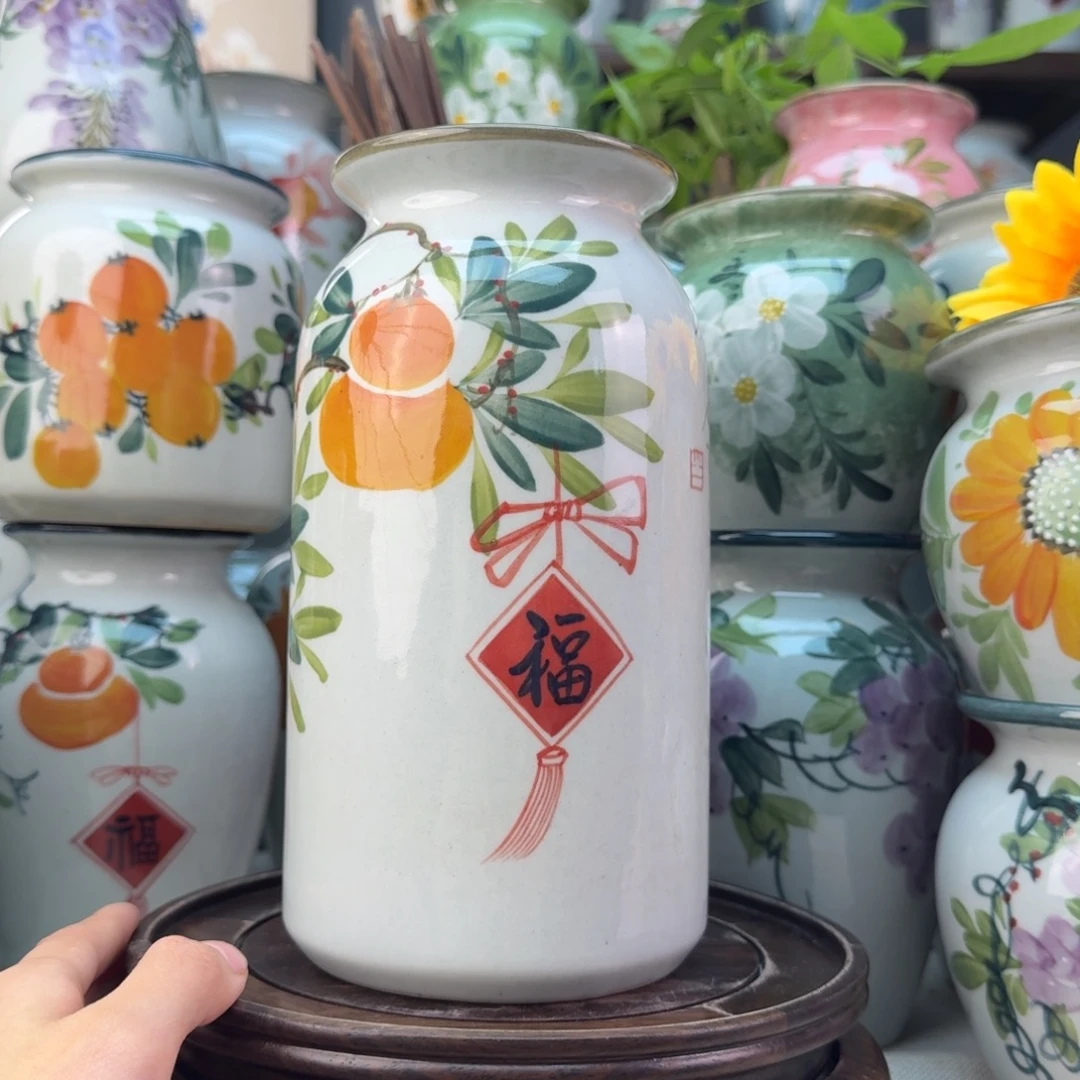景德镇纯手绘陶瓷花瓶