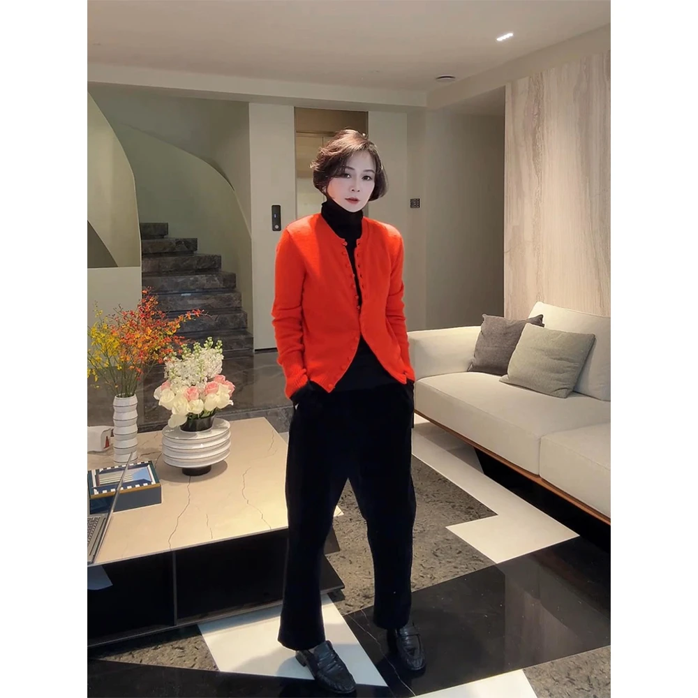 SHIIEELL气质重磅老钱风超细坑条灯芯绒弹力腰头直筒休闲裤P3018