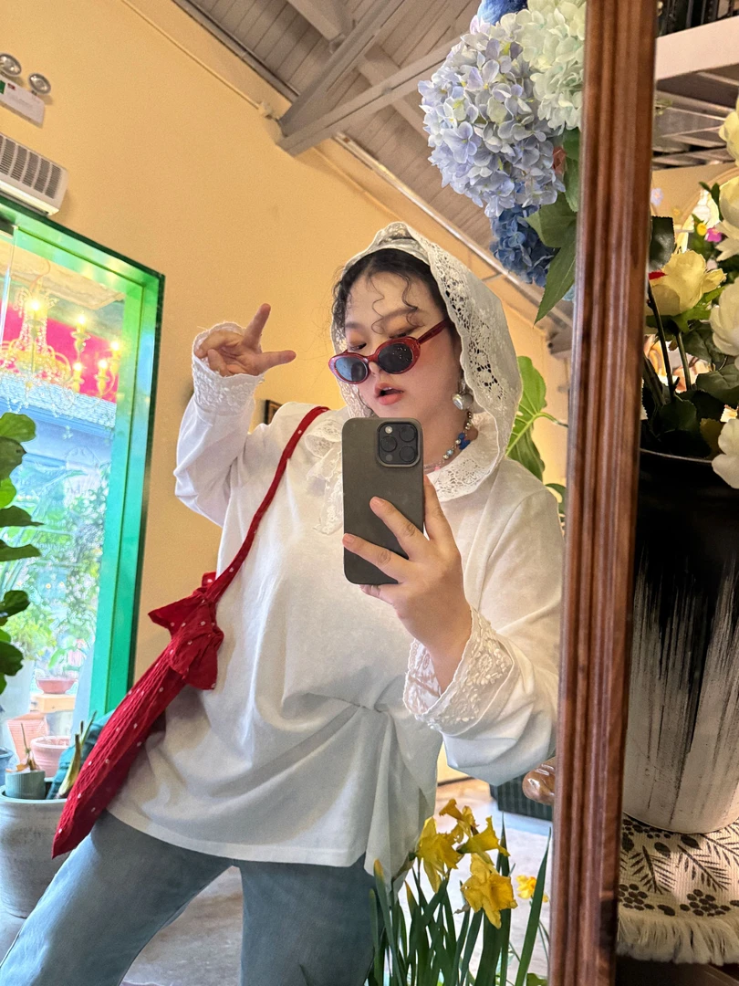 AZHOU'SDAY “南法假日”显瘦长款遮肉松弛感帽衫 T2502LSMS