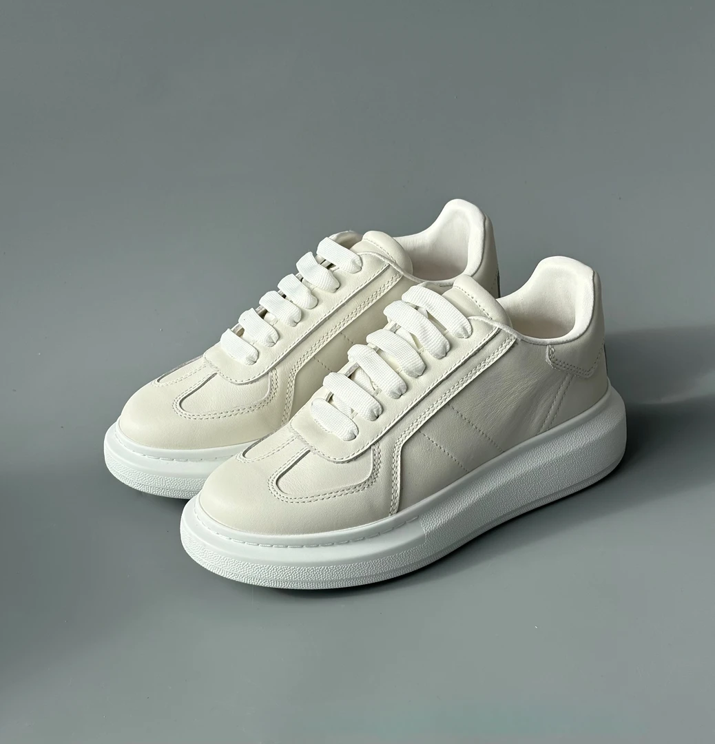 青年中跟板鞋休闲板鞋百搭时尚女鞋女士透气低帮运动鞋白色复古