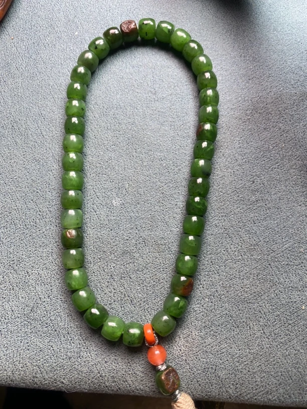 新疆和田玉碧玉手持卡8