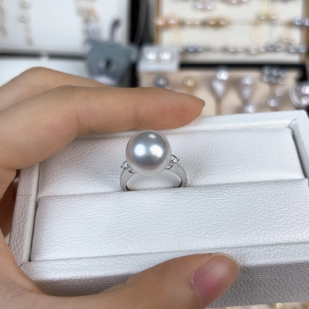 18K金镶嵌戒指海水珍珠14