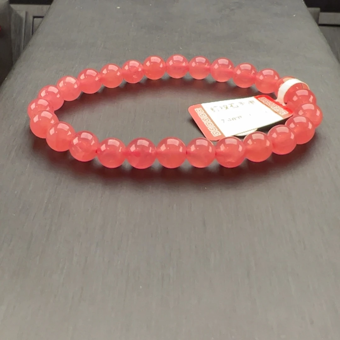 未镶嵌菱锰矿（红纹石）手串