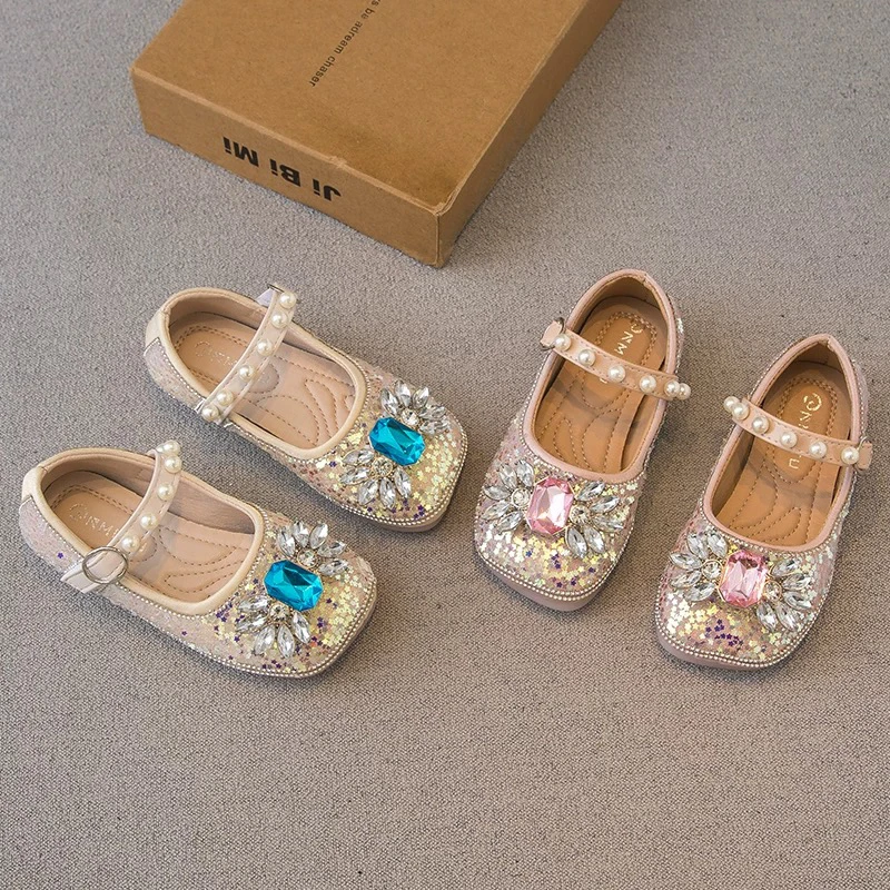 2025今年流行爆款童鞋鞋子公主鞋水晶小皮鞋单鞋软底夏款270