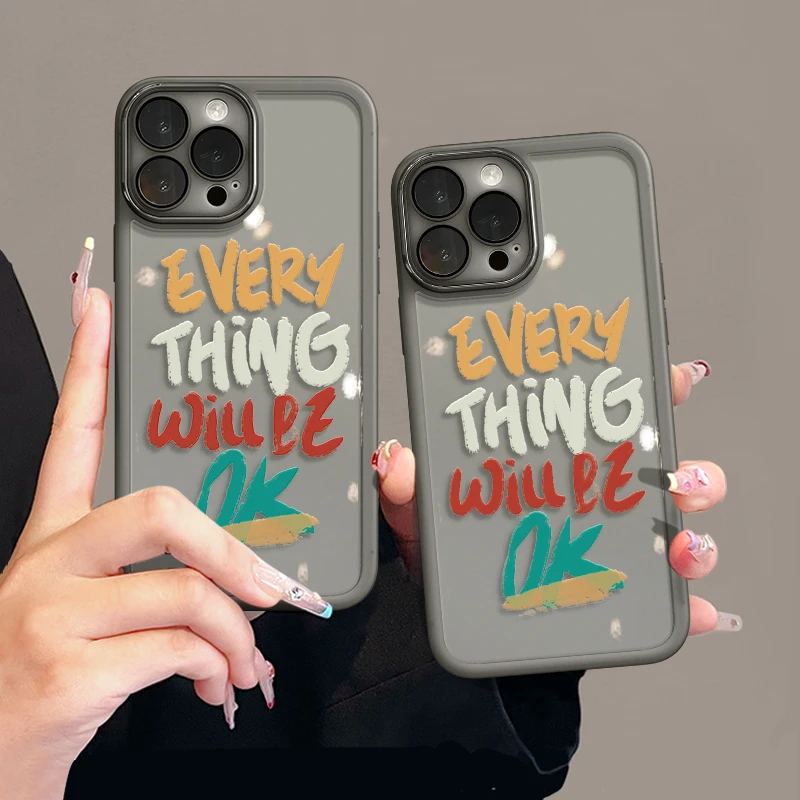 一切都将会变好适用苹果17pro手机壳16pm金属镜框华为p荣耀小米15
